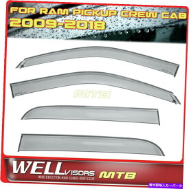 バグシールド Wellvisors 09-18 RAM Pickup Crew Cab Mega Cab Window Viders Side Door Deflectors WellVisors 09-18 Ram pickup Crew Cab Mega Cab Window Visors Side Door Deflectors