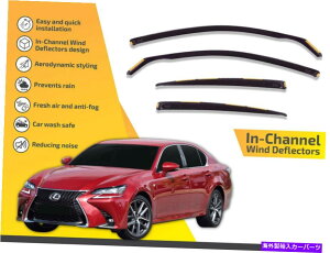 oOV[h `l͔d탌NTXGS IV 4hA2013 -up 4pc̃CK[h In channel wind deflectors rain guards for Lexus GS IV 4 door 2013 -up 4pc