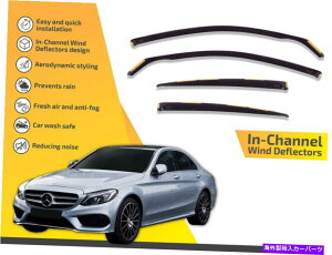 oOV[h `l͔d@CK[hZfXNXC W205 4hA2015-Up 4PC In channel wind deflectors rain guards Mercedes Class C W205 4 door 2015-up 4pc