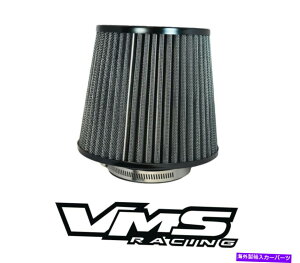USGACe[N Ci[_Ng VMS[VO3 "q_CWFlVXFX^[p̃ubNCe[NnCt[GAtB^[ VMS RACING 3" BLACK INTAKE HIGH FLOW AIR FILTER FOR HYUNDAI GENESIS VEL