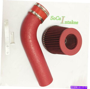 USGACe[N Ci[_Ng 5.7L V8𓋍ڂ1996-1999 GMC[Rׂ̂Ă̐ԂR[eBOꂽCzCVXeLbgtB^[ ALL RED COATED Air Intake System Kit&Filter For 1996-1999 GMC Y