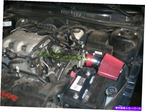 USGACe[N Ci[_Ng 1996-1998|eBAbNOhAM 3.1L V6̃bhGACe[NLbgtB^[ Red Air Intake Kit & Filter For 1996-1998 Pontiac Grand Am 3.1L V6