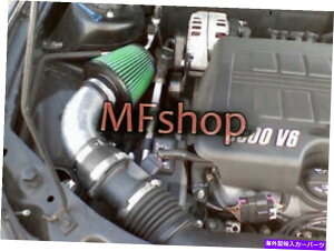 USGACe[N Ci[_Ng 2005-2010̃ubNO[|eBAbNG6 3.5L 3.6L 3.9L V6GACe[NLbg +tB^[ Black Green For 2005-2010 Pontiac G6 3.5L 3.6L 3.9L V6 Air Intake Kit + Filter