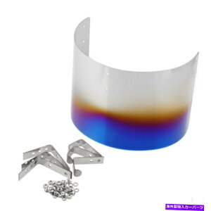 USGACe[N Ci[_Ng tB^[XeX|2.5-5̐CzCMV[hveN^[Jo[ Blue Air Intake Heat Shield Protector Cover For 2.5-5 in Filter Stainless Steel