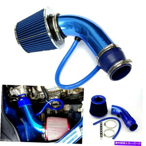 US�G�A�C���e�[�N �C���i�[�_�N�g �ԍ����u���[�G�A�C���e�[�N�L�b�g�p�C�v���a3  Car Alloy Blue Air Intake Kit Pipe Diameter 3�{Cold Air Intake Filter�{Clamp US�y���s�A���i�z