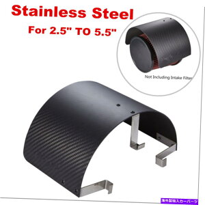 USGACe[N Ci[_Ng J[{t@Co[X^Cjo[TGAtB^[zCLbgq[gV[h2.5C`-5.5C` Carbon Fiber Style Universal Air Filter Intake Kit Heat Shield For 2.5