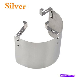 USGACe[N Ci[_Ng Vo[J[R[hGACe[NtB^[R[X|[cJo[q[gV[hACAjo[T Silver Car Cold Air Intake Filter Cone Sport Cover Heat Shield