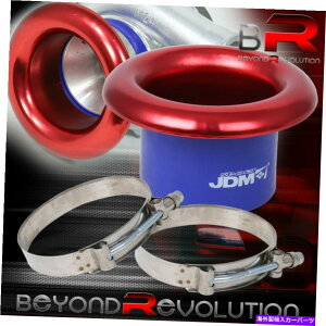 USGACe[N Ci[_Ng 4 "A~jExX^bNcai sri[VOGACe[N^[{z[A_v^[Lbg 4" Aluminum Velocity Stack CAI SRI Racing Air Intake Turbo Horn Adapter Kit Red