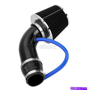 USGACe[N Ci[_Ng jo[T3 "R[hGACe[NtB^[ubNA~UpCvt[z[X Universal 3" Car Cold Air Intake Filter Black Alumimum Induction Pipe Flow Hose