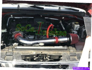 USGACe[N Ci[_Ng 2005-2014YXterra 4.0L V6ɌăbhGACe[NLbgtB^[Zbg Red Air Intake Kit & Filter set For 2005-2014 Nissan Xterra 4.0L V6