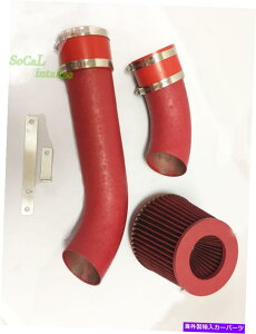 USGACe[N Ci[_Ng 99-05 BMW E46 323/328/330 I6pׂ̂Ă̐ԂR[eBOR[hGACe[NLbgtB^[ All RED COATED Cold Air Intake Kit&Filter For 99-05 BMW E46 323/325/328/330 I6