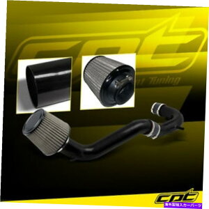 oOV[h 08-12̃z_AR[h4cyl 2.4LubNR[hGACe[N +XeX|tB^[ For 08-12 Honda Accord 4cyl 2.4L Black Cold Air Intake + Stainless Steel Filter
