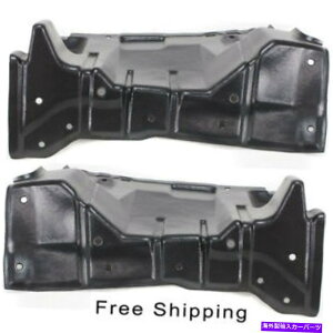 GWJo[ 2 LHRHTCh̃Jo[Zbg̉̃GWXvbVV[hLancer Outlander RVRɓK Engine Splash Shield Under Cover Set Of 2 LH & RH Side Fits Lancer Outlander RVR