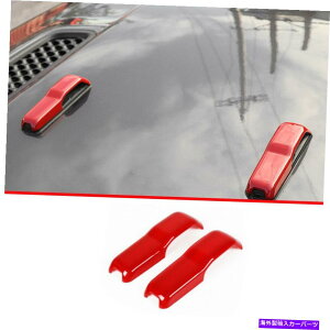 GWJo[ ̂ԂԃGWt[hnhJo[W[vO[JL 2018-2022ɓKĂ܂ Glossy Red Car Engine Hood Handle Cover Trim Fit For Jeep Wrangler JL 2018-2022