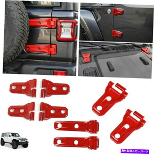 GWJo[ bhhAƃGWt[hXyAe[Q[gqWJo[W[vO[JL 2DR 16x Red Door & Engine Hood & Spare Tailgate Hinge Cover For Jeep Wrangler JL 2Dr 16X