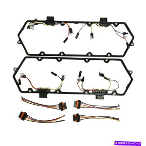 �G���W���J�o�[ �o���u�J�o�[�K�X�P�b�g +�C���W�F�N�^�[�O���[�v���O�n�[�l�X�Z�b�g�t�H�[�h�p���[�X�g���[�N7.3L Valve Cover Gaskets + Injector Glow Plug Harness Set For Ford Powerstroke 7.3L