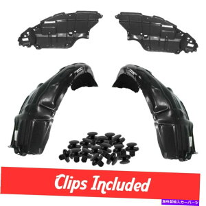 GWJo[ 07-09g^J̃NbvtJo[Zbg̉̐VtgtF_[Ci[ƃGW New Front Fender Liner & Engine Under Cover Set W/ Clips For 07-09 Toyota Camry