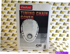 GWJo[ Edelbrock^C~O`F[Jo[4240 SBX[ubNV{[A~jE Edelbrock Timing Chain Cover 4240 SB Small Block Chevy Aluminum