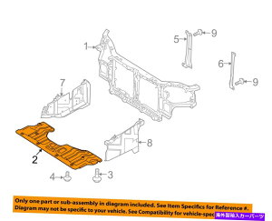 �G���W���J�o�[ KIA OEM 06-09���W�G�[�^�[/�G���W���J�o�[�X�v���b�V���V�[���h291102F310�̉��̃X�y�N�g�� KIA OEM 06-09 Spectra Under Radiator/Engine-Cover Splash Shield 291102F310�y���s�A���i�z