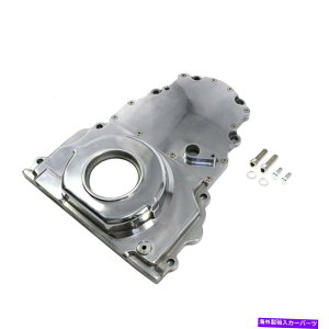 GWJo[ A~jE2s[XLSGW^C~O`F[Jo[VFr[GMJZT[z[ Polished Aluminum 2 Piece LS Engine Timing Chain Cover Chevy GM Cam Sensor Hole