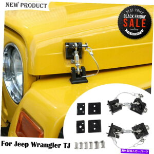 �G���W���J�o�[ �t�B�b�g�W�[�v�����O���[TJ 1997-2006�G���W���J�o�[�t�[�h���b�`���b�N�L���b�`�u���P�b�g�L�b�g Fit Jeep Wrangler TJ 1997-2006 Engine Cover Hood Latch Locking Catch Bracket Kit�y���s�A���i�z