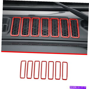 GWJo[ W[vO[JL 2018-2022̂ԂԃGWt[hGACbgJo[g For Jeep Wrangler JL 2018-2022 Glossy Red Car Engine Hood Air Inlet Cover Trim
