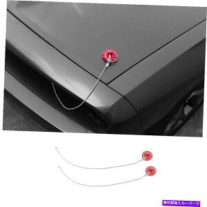 �G���W���J�o�[ �_�b�W�`�������W���[2015-2020���b�h�G���W���t�[�h�L���b�`���b�`���b�N�o�b�N���J�o�[ For Dodge Challenger 2015-2020 Red Engine Hood Catch Latches Lock Buckle Cover�y���s�A���i�z