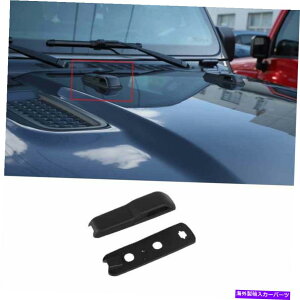 GWJo[ W[vO[JL 2018-2021̕БubNGWt[hnhJo[ Black Engine Hood Handle Cover Replace One Side For Jeep Wrangler JL 2018-2021