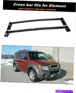 NXo[ 2003-11z_Gg[tbNNXo[́AHubNgbvčɃ{gI܂ For 2003-11 Honda Element Roof Rack Cross Bars Bolt-On to Factory Black Top US#