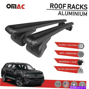 NXo[ [tbNNXo[וLA2 PCSubNtBbgtHNX[QAgX2018-2022 Roof Rack Cross Bars Luggage Carrier 2 Pcs Black Fits Volkswagen Atlas 2018-2022