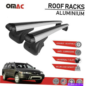 NXo[ {{XC70 2003-2007p̃[tbNNXo[וLAVo[ Roof Rack Cross Bars Luggage Carrier Silver for Volvo XC70 2003-2007