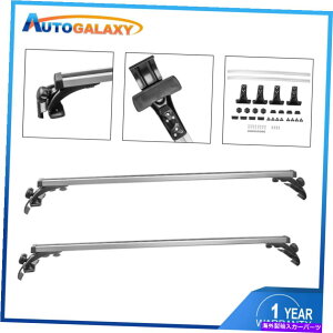 NXo[ 2PCS 48 "ԗp3ނ̃NvLbgtjo[TA~jE[tbNNXo[ 2PCS 48" Universal Aluminum Roof Rack Cross Bar w/ 3 Kinds Clamp Kits For Car
