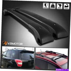 �N���X�o�[ 2014-2018 Subaru Forester Aluminium Black Car Roof Roof Top Cross Bar�ݕ����b�N Fits 2014-2018 Subaru Forester Aluminum Black Car Roof Top Cross Bar Cargo Rack�y���s�A���i�z