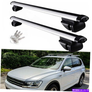 NXo[ [tbNNXo[וLAVo[ZbgVWtHNX[QeBOA2009-22 Roof Rack Cross Bars Luggage Carrier Silver Set For VW Volkswagen Tiguan 2009-22