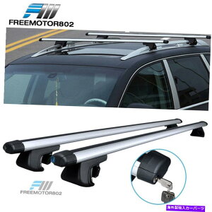 �N���X�o�[ 48 ���b�N�L�[�t���N���X�o�[���[�t���b�N�ݕ��A���Ǝ� 48 Universal Adjustable Clamps Cross Bar Roof Rack Cargo Carrier with Lock Key�y���s�A���i�z