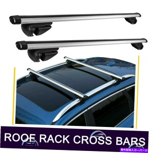 �N���X�o�[ ���[�t���b�N�N���X�o�[�㏸�����T�C�h���[���̕�48�C���`�� Roof Rack Cross Bar Maximum 48 Width For Raised Side Rails Cargo Carrier�y���s�A���i�z
