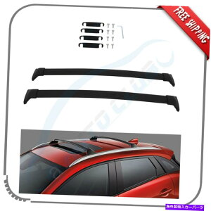 �N���X�o�[ �}�c�_CX-9 CX9 2016-2020���[�t���b�N�u���b�N2x�N���X�o�[�ו��L�����AUSA�� Fits MAZDA CX-9 CX9 2016-2020 Roof Rack Black 2x Cross Bar Baggage Carrier USA�y���s�A���i�z