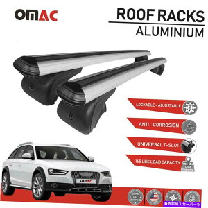 NXo[ [tbNNXo[וLAAEfBA4I[[h2008-2015 Roof Rack Cross Bars Luggage Carrier Silver for Audi A4 Allroad 2008-2015