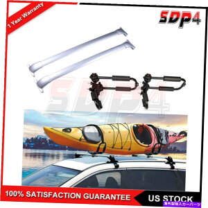 NXo[ 13-2019̉וNXo[[tbN܂肽݉\ȃJbNbNtYpXt@C_[ Luggage Cross Bar Roof Rack For 13-2019 Nissan Pathfinder w/ Foldable Kayak Rack