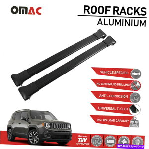 NXo[ [tbNNXo[וLAubNW[vlQ[h2019-2022 Roof Rack Cross Bars Luggage Carrier Black For Jeep Renegade 2019-2022