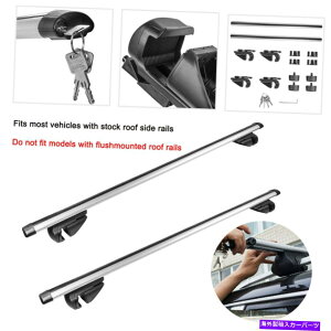 �N���X�o�[ �ő�44 �T�C�h���[�����p��2�{���j�o�[�T�����[�t���b�N�����\�N���X�o�[ 2x Universal Roof Rack Adjustable Cross Bar For Max 44 Side Rails Width�y���s�A���i�z