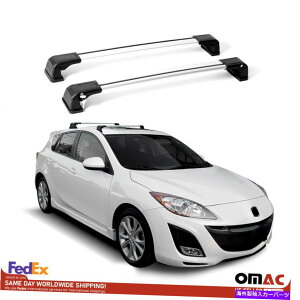NXo[ }c_3X|[cXs[h2009-2013[tbNNXo[וLAVo[ Fits Mazda 3 Sport Speed 2009-2013 Roof Rack Cross Bars Luggage Carrier Silver