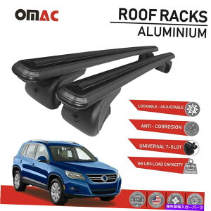 NXo[ [tbNNXo[וLAubNtHNX[QeBOAI 2009-2011 Roof Rack Cross Bars Luggage Carrier Black for Volkswagen Tiguan I 2009-2011