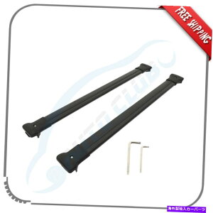 NXo[ W[voeBKJ 2002-2007[tbNNXo[ubNA~E[LA Fits Jeep Liberty KJ 2002-2007 Roof Rack Cross Bar Black Alumium Rails Carrier