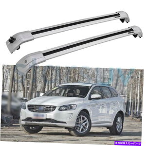 NXo[ {{XC60̕č2009-2017Vo[h~NXo[[tbN[ US Stock for Volvo XC60 2009-2017 Silver Anti-Theft Cross Bar Roof Rack Rail