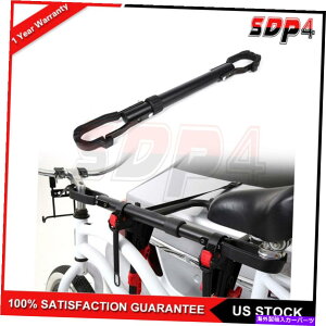 NXo[ ubNoCN]ԃgbvA`[uNXo[t[1oCNp\A_v^[ Black Bike Bicycle Top Rear Tube Cross Bar Frame Adjustable Adapter for 1 Bike