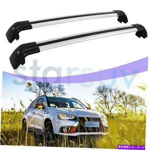 �N���X�o�[ �O�H�A�E�g�����_�[�X�|�[�c�̂��߂̃V���o�[�N���X�o�[ASX 2010-2022���[�t���b�N���[�� Silver Cross Bar for Mitsubishi Outlander Sport ASX 2010-2022 Roof Rack Rail�y���s�A���i�z