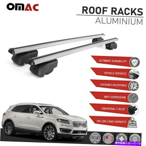 �N���X�o�[ �V���o�[���[�t���[�����b�N�N���X�o�[�����J�[���m�[�`���X2019-2022�̉ו��L�����A Silver Roof Rail Rack Cross Bars Luggage Carrier For Lincoln Nautilus 2019-2022�y���s�A���i�z