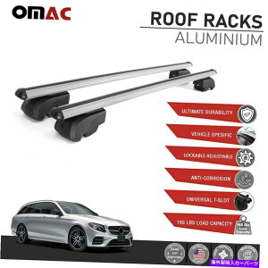 �N���X�o�[ �V���o�[���[�t���[�����b�N�A���~�j�E���N���X�o�[MB W213 2017-2022�p�ו��L�����A Silver Roof Rail Rack Aluminum Cross Bars Luggage Carrier For MB W213 2017-2022�y���s�A���i�z