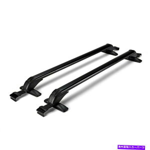 �N���X�o�[ �y�A54 �X�`�[�����[�t���b�N�u���b�N�N���X�o�[�����[�o�u�����חe��150�|���h Pair 54 Steel Roof Top Rack Black Cross Bar Removable Load Capacity 150Lbs